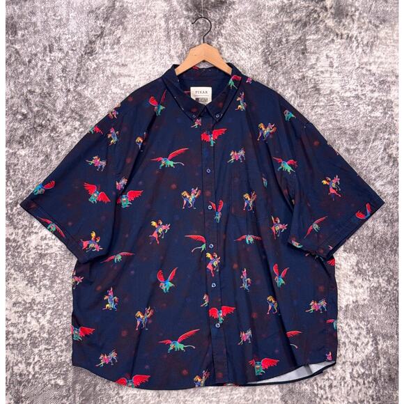 RSVLTS x Pixar Shirt 4XL Mens Disney Coco Dante Y Pepita Alebrijes Button - Picture 1 of 8